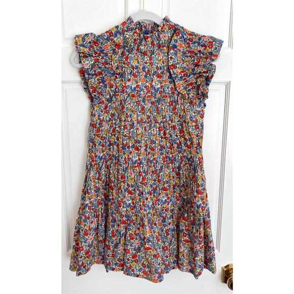SEA NEW YORK Tuckernuck Multi Hanna Park Liberty Flutter Sleeve Cotton Dress XS - Picture 11 of 16